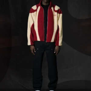 005. Night Lab Fleece - Red/Cream