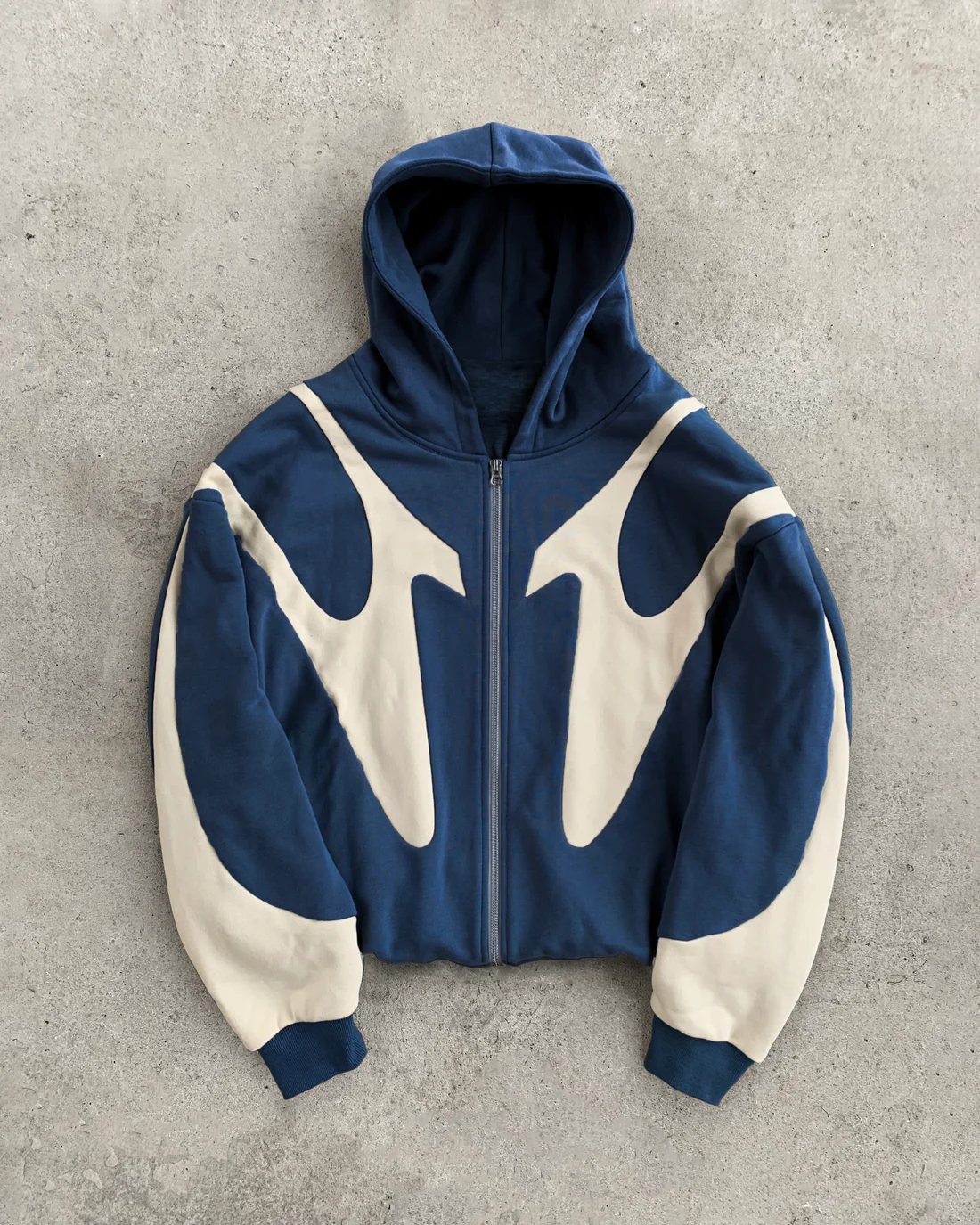 008.Night Lab Fuse Hoodie - Navy/Cream - Image 3