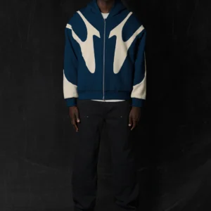 008.Night Lab Fuse Hoodie - Navy/Cream