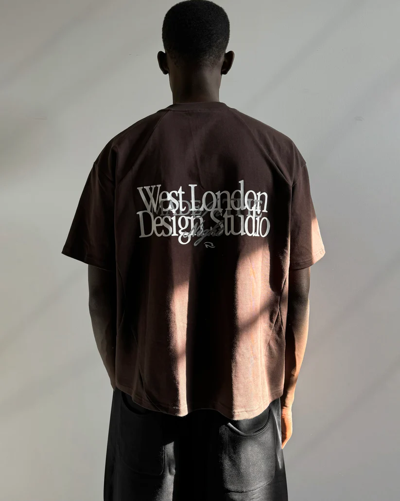 031. West London DS Tee - Brown - Image 3