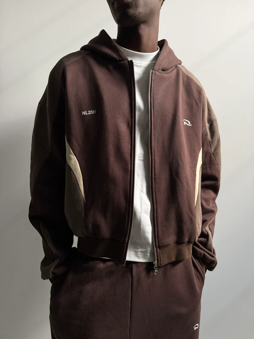 005. Night Lab Zip Hoodie - Mocha - Image 2