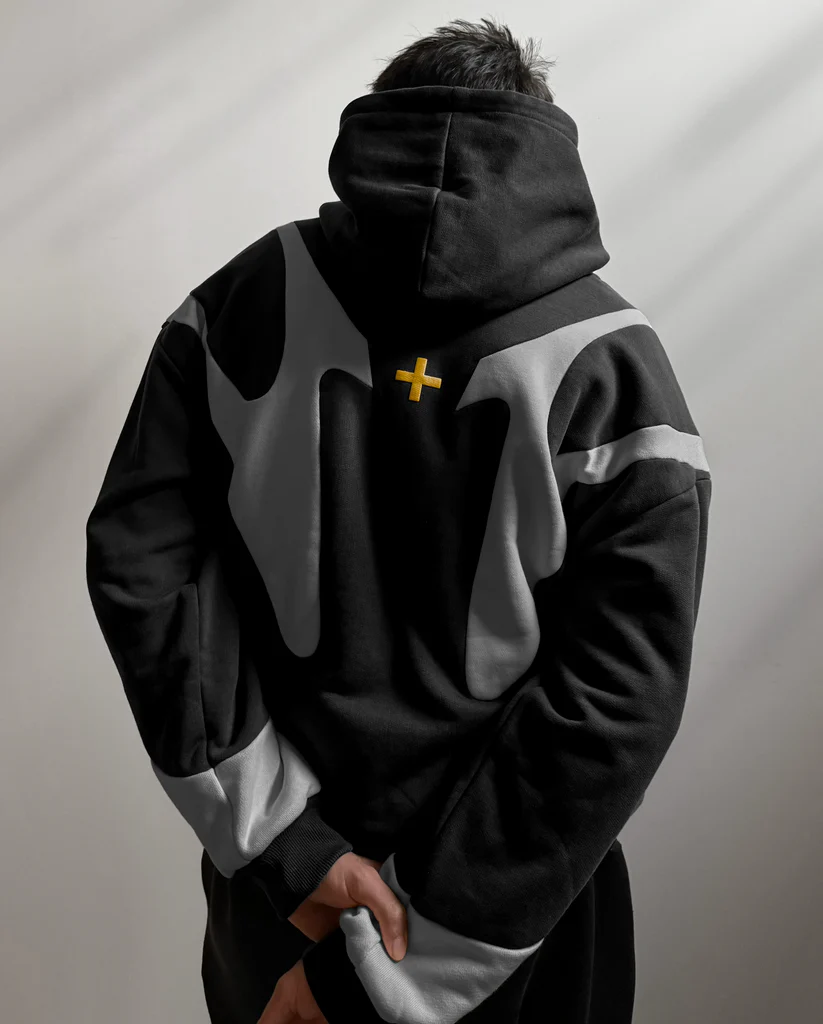 006. Night Lab Fuse Hoodie - Black/Grey - Image 6